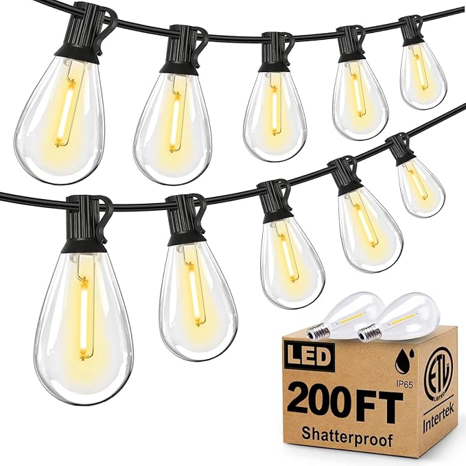 Tenmiro 200FT Outdoor String Lights, Ultra Long LED Patio Lights by Tenmiro