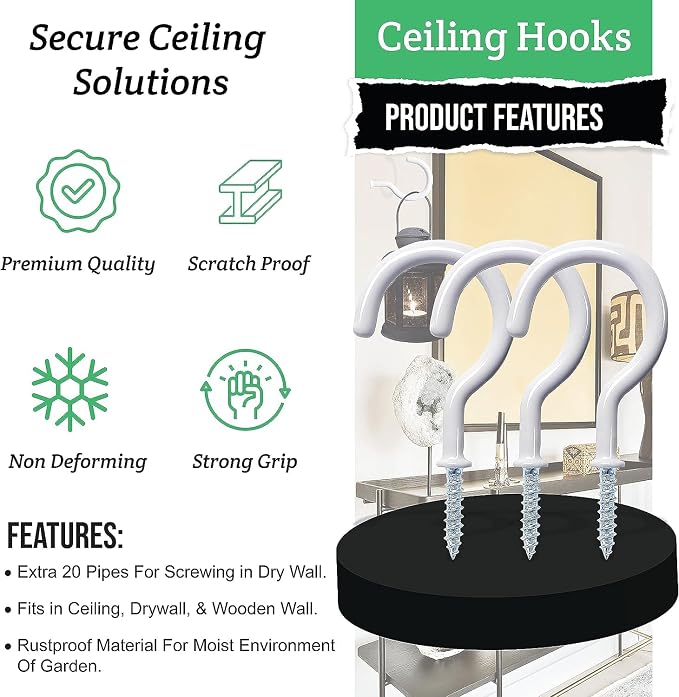 10 Pcs Ceiling Hooks for Hanging Plants - Image 4