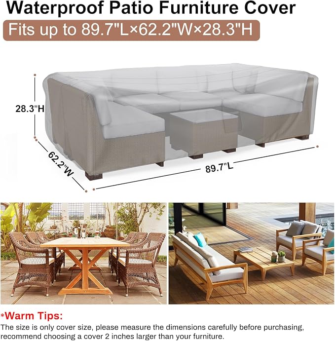 Heavy Duty Patio Furniture Covers Waterproof, Mrrihand Patio Furniture Outdoor - Image 2