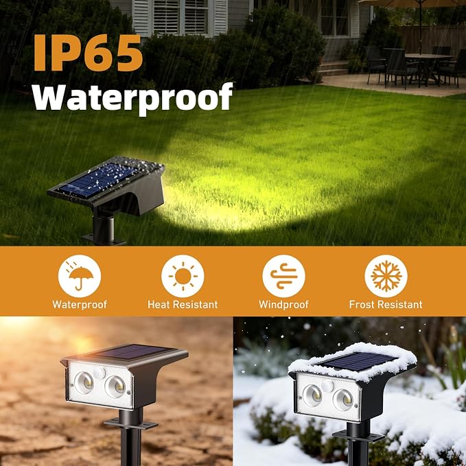 btfarm Solar Spot Lights Outdoor Waterproof, 12 Pack/3 Modes Motion Sensor - Image 4