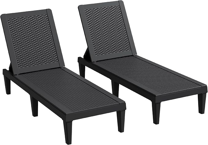 Greesum Outdoor Chaise Lounge Chairs Set of 2 - Image 6