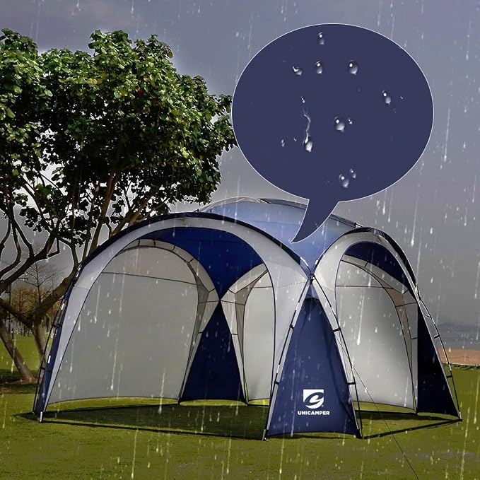 Large Beach Canopy Tent UPF 50+ 12x12 ft Waterproof & Rainproof Dome Sun Shelter - Image 6