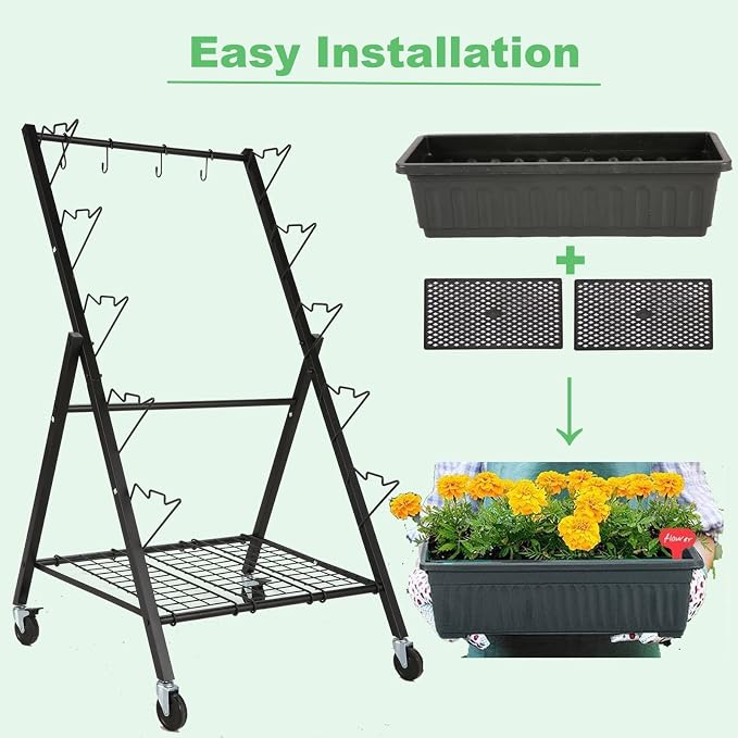 Homdox 5-Tier Vertical Garden Bed - 4FT Vertical Raised Bed with 5 Garden - Image 6
