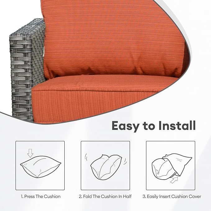 ovios Patio Cushion Covers, Waterproof Cushion Cover - Image 6