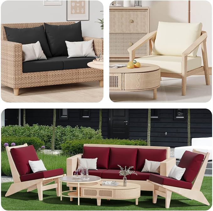 8Pcs Stretch Patio Cushion Covers, Outdoor Couch & Sofa Replacement Slipcovers - Image 9