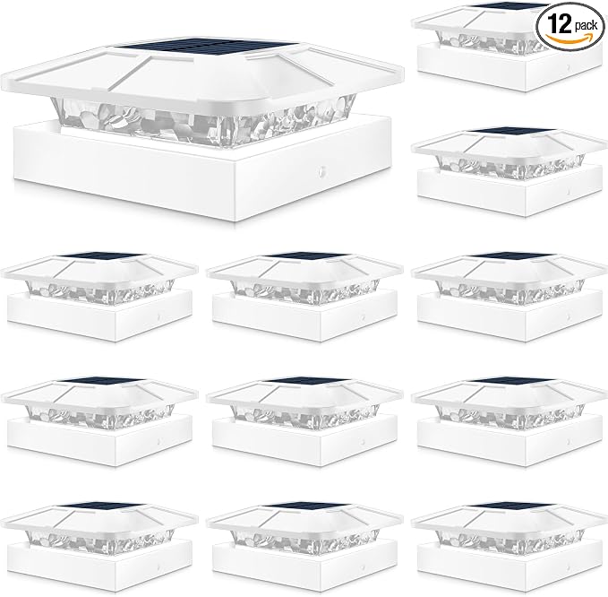 Peasur 4x4 Solar Post Cap Lights Outdoor by Peasur