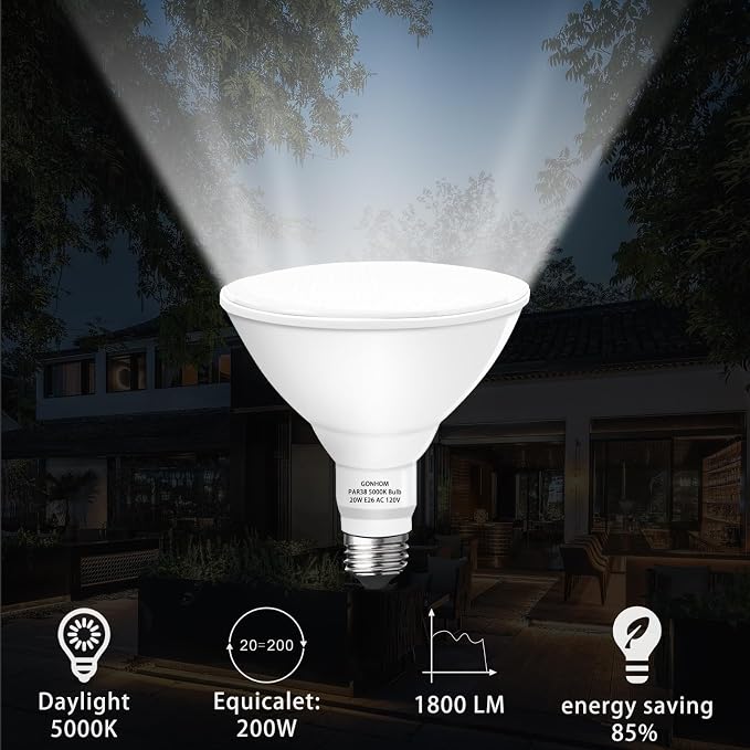 Par38 led Flood Lights Outdoor Light Bulb, Dimmable 1800LM, 20W Replace up to - Image 2