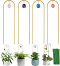 Plant Trellis for Climbing Plants, 15.75 inch Garden Small Metal Arch Glod by WellSign