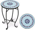 VINGLI Mosaic Accent Table, End Table, Plant Stand Decor by VINGLI