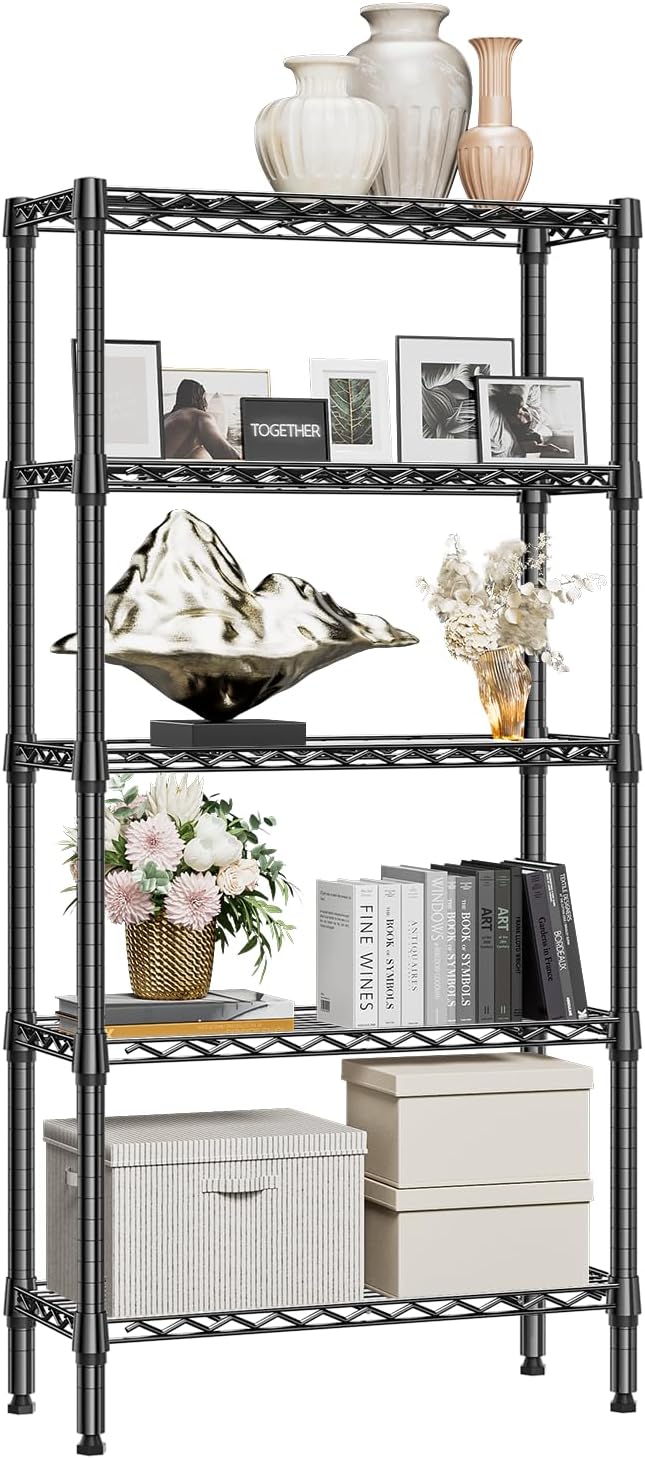 1250 lbs 5 Tier Shelf Metal Storage Shelves Wire Rack Closet Organizers - Image 8