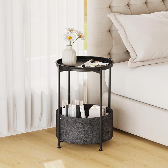 Garden 4 you Small Side Table, Mini Round End Table, Tray Table - Image 4