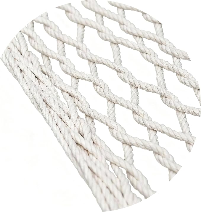 Hammocks Double Rope Hammock, Portable HandwovenTraditional Cotton Rope1 Person - Image 2