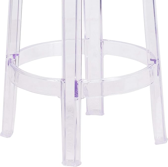 Flash Furniture Laney 25.75" Indoor/Outdoor Counter Height Transparent Dining - Image 5
