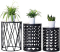 HFHOME Multifunctional Nesting Round Metal Coffee End Tables by HFHOME