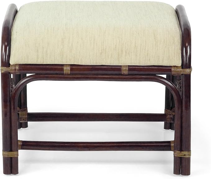 Krit Handmade Rattan Wicker Ottoman Footstool - Image 7
