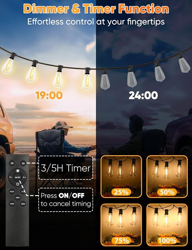 Brightever 3 Color in 1 Outdoor String Lights - Image 4