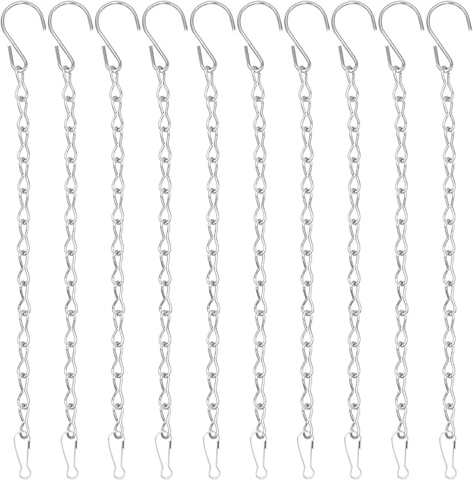 YINGFENG 10 Pack 9.5 Inch Silver Hanging Chains by YINGFENG
