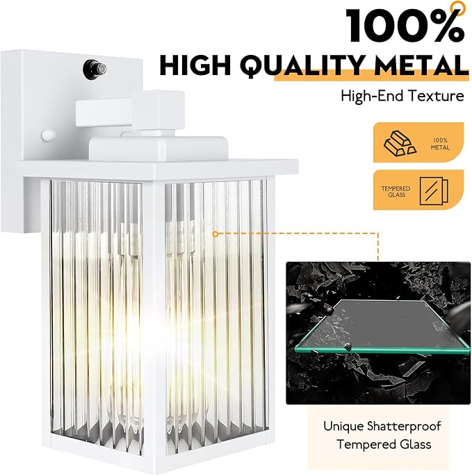 Outdoor Wall Lights for House Exterior, Dusk to Dawn Porch Lights Outdoor - Image 2