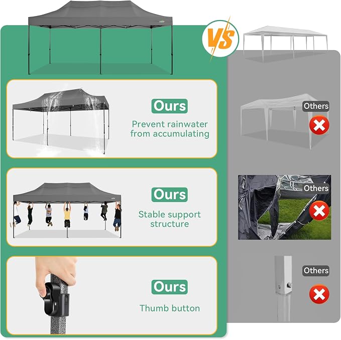 COBIZI 10x20 Heavy Duty Pop Up Canopy Tent - Image 7