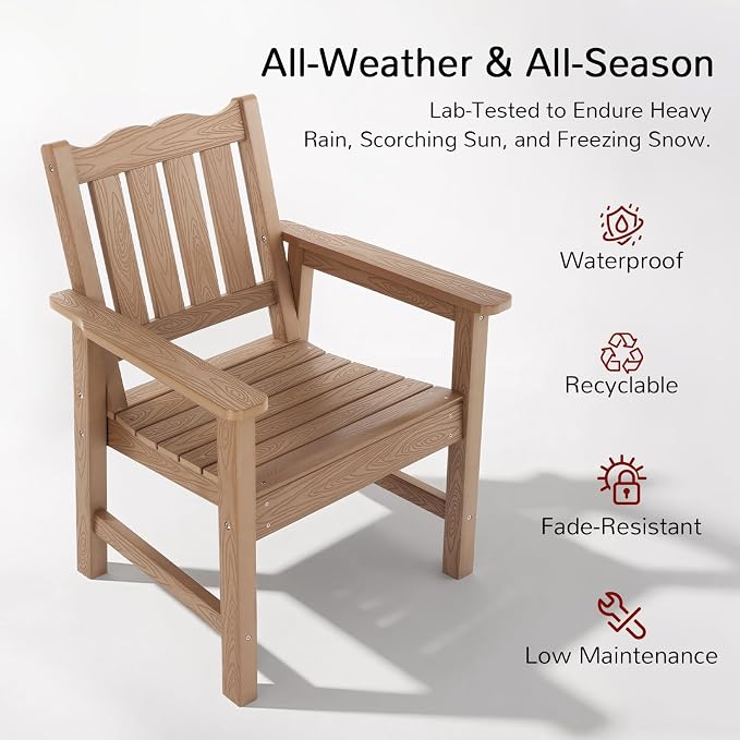 Stoog All-Weather Patio Chairs Set of 2, Oversized Garden Chair - Image 5
