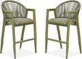 PURPLE LEAF Outdoor Bar Stools Set of 2 by PURPLELEAF