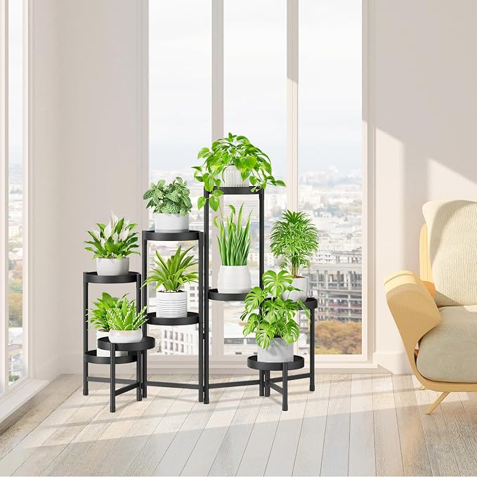 iDavosic.ly Plant Stand Indoor Outdoor, 9 Tier Corner Metal Flower Display - Image 7