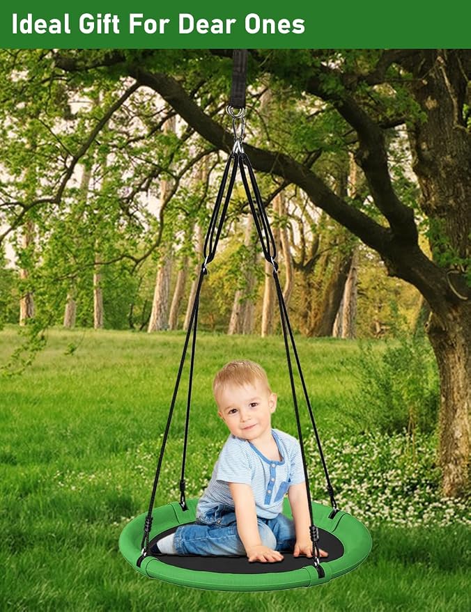 24 Inch Saucer Tree Swing Set for Kids & Adults, Adjustable Flying Swing Seat - Image 7