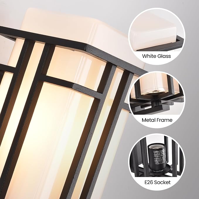 Outdoor Wall Sconce, Waterproof Exterior Lights Wall Mount, Anit-Rust Outdoor - Image 6