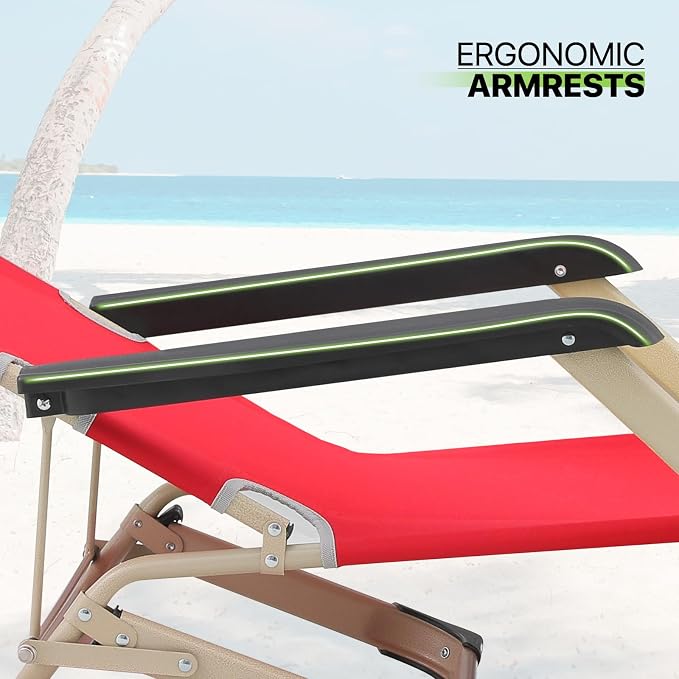 Magshion Folding Patio Chairs Set of 2, Outdoor Lounge Chair - Image 10
