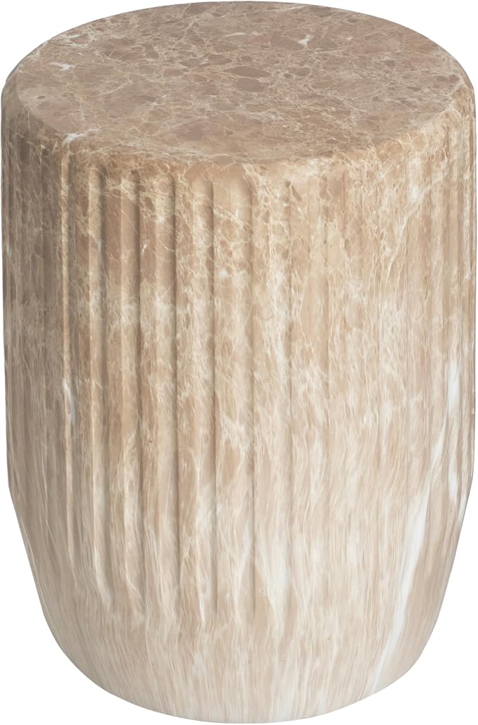 Christopher Knight Home Jayme Outdoor Cylinder Side Table, Lightweight Concrete - Image 5