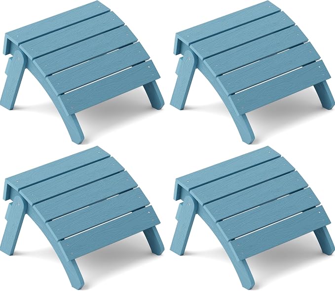 YEFU Adirondack Ottoman Set of 4, Adirondack Foot Rest, Patio Foot Rest by YEFU