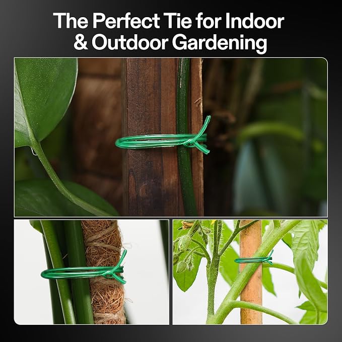 VIVOSUN Twist Ties, 328 ft PE-Coated Green Plant Ties - Image 6