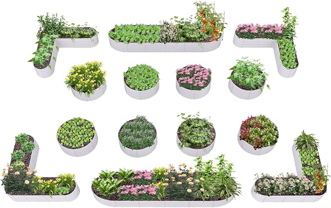 A ANLEOLIFE Set of 14, 18 Inch Tall Raised Garden Beds Kit, Heart-Shaped by AAnleolife