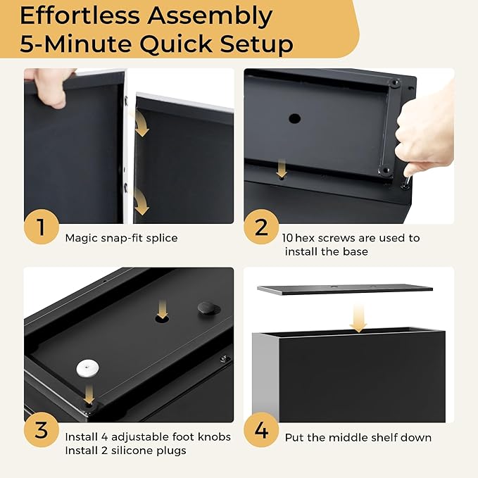 Tall & Long Metal Divider Planter 30W x 11D x 24H, Easy 5-Min Assembly - Image 5