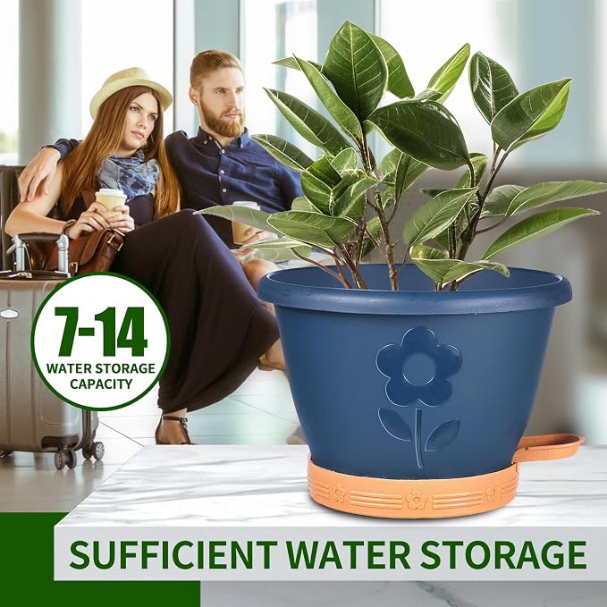 Plant Pots, Flower Pots for Indoor/Outdoor Plants, Self Watering Plastic - Image 6