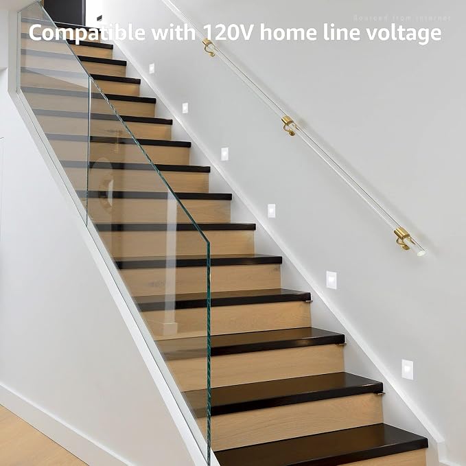 LEONLITE 5CCT 120V LED Step Lights, 3.5W 150LM 5%-100% Dimmable Indoor Outdoor - Image 7