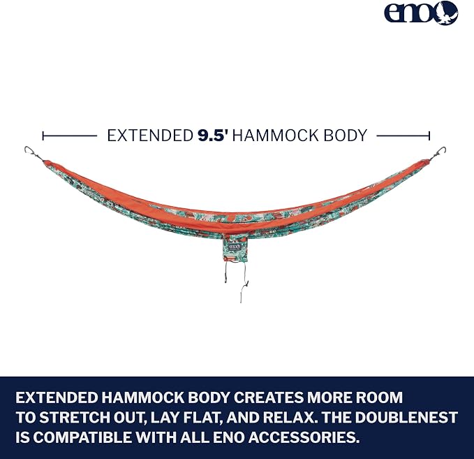 ENO, Eagles Nest Outfitters DoubleNest Lightweight Camping Hammock, 1 to 2 - Image 2