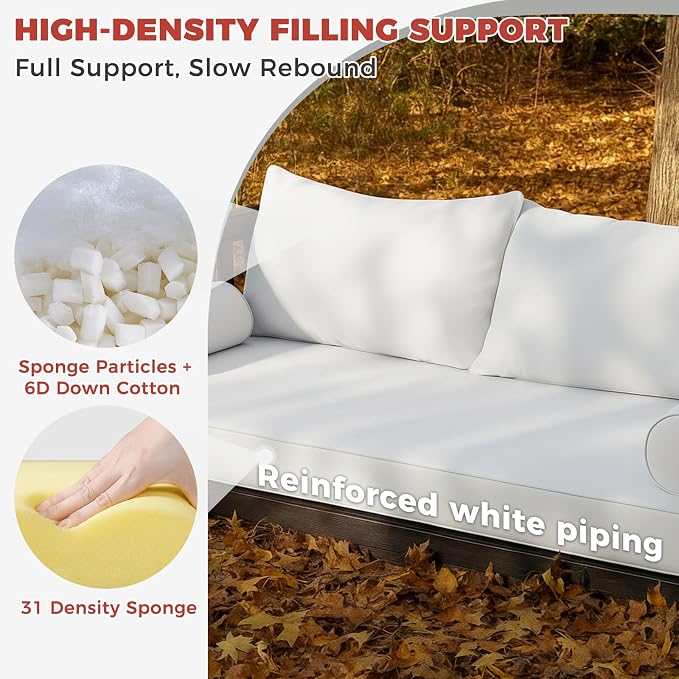 Olefin Twin Outdoor Mattress Package Daybed Cushion Set，Twin Size Porch Swing - Image 4
