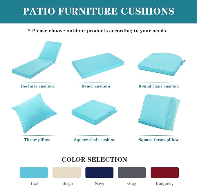 Chaise Lounge Cushion Outdoor, Waterproof and Stain-Resistant Lounge Deck - Image 8
