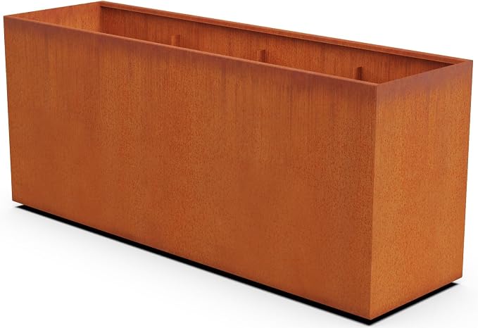 Plantercraft Extra Large Corten Steel Planter, Heavy Duty Metal Planter Box by Plantercraft