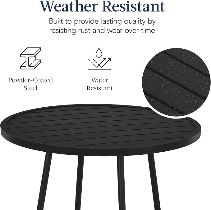 Best Choice Products 3-Piece Patio Dining Set, Bar Height, Outdoor Bistro Set - Image 5