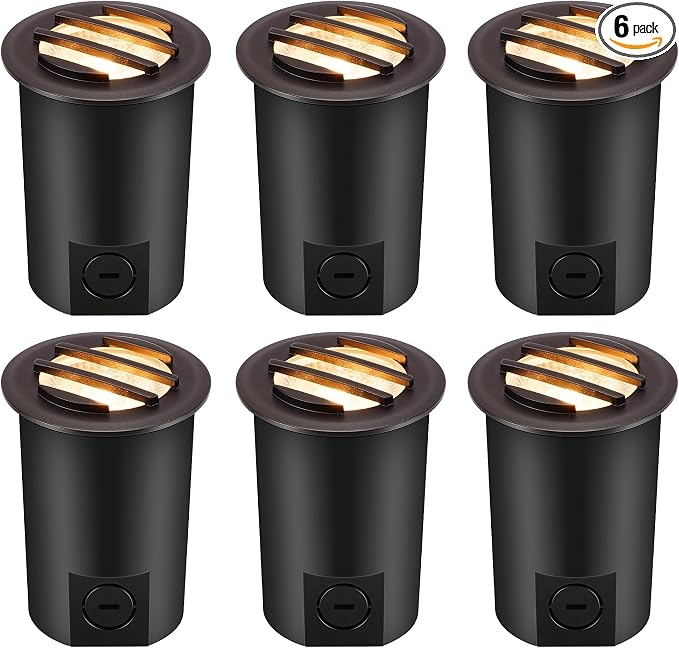 CLOUDY BAY 9W Low Voltage Landscape Lights, LED Well Lights, Grated Top by CLOUDYBAY