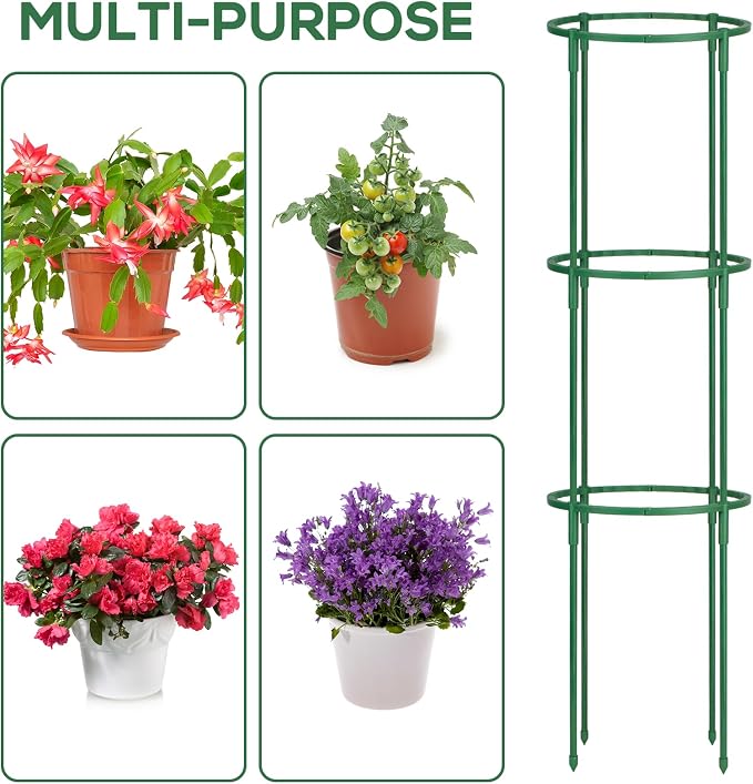 24 Pcs Plant Support Stakes, Half Round Plant Support - Image 6