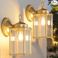 Large Outdoor Wall Lantern, Exterior Waterproof Wall Sconce Light Fixtures by MATAMEYE