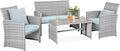 Best Choice Products 4-Piece Outdoor Wicker Patio Conversation Furniture Set by BestChoiceProducts