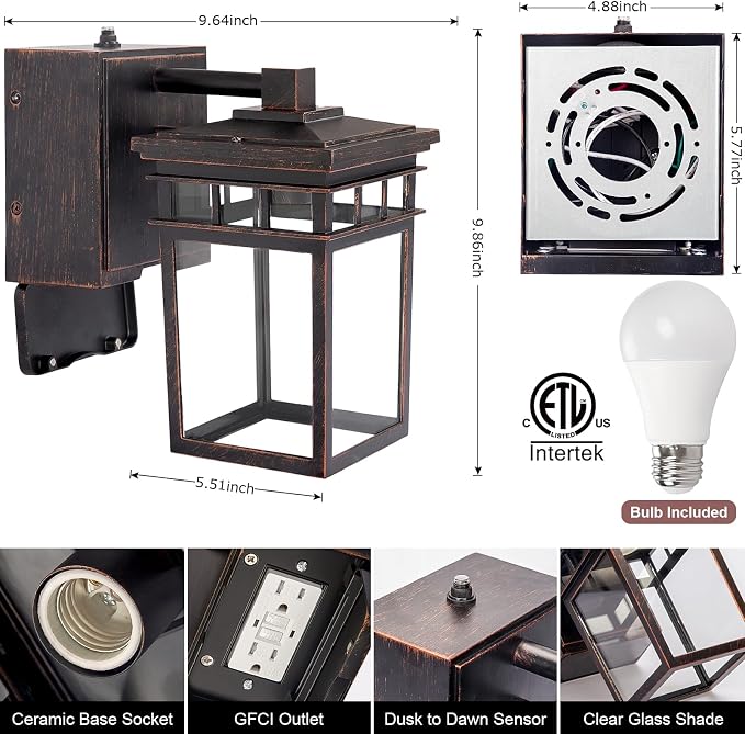 Dusk to Dawn Outdoor Wall Lighting - Image 2