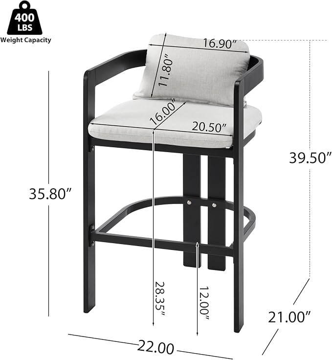 Christopher Knight Home Minxi Outdoor Counter Height Bar Stools Set of 4 - Image 2