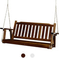 VINGLI Upgraded Heavy Duty 880 LBS 4 FT Patio Wooden Porch Swing Solid Fir Wood by VINGLI
