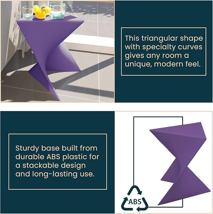 LeisureMod Modern Purple Accent Side Table - Image 5