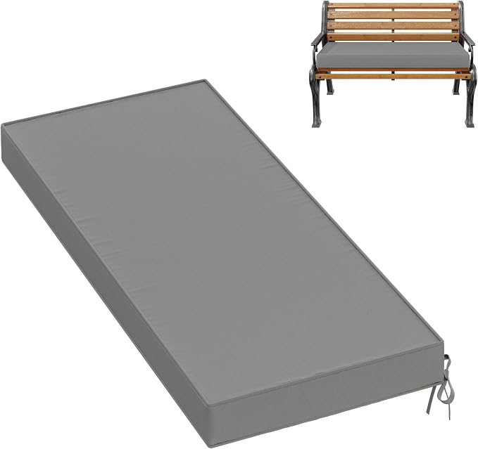 Premium Outdoor Bench Cushions for Patio Furniture 3.5inches Memory Foam Bench by Pakunoda